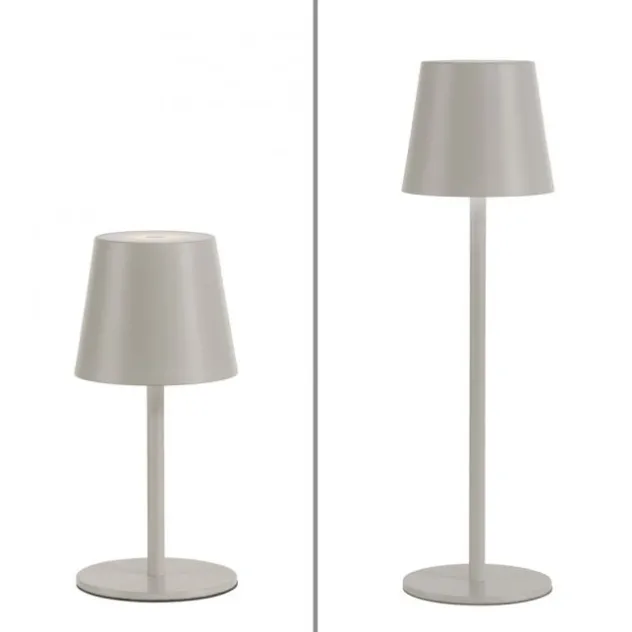 Akku Tischleuchte , beige/greige Indoor, Outdoor, Camping