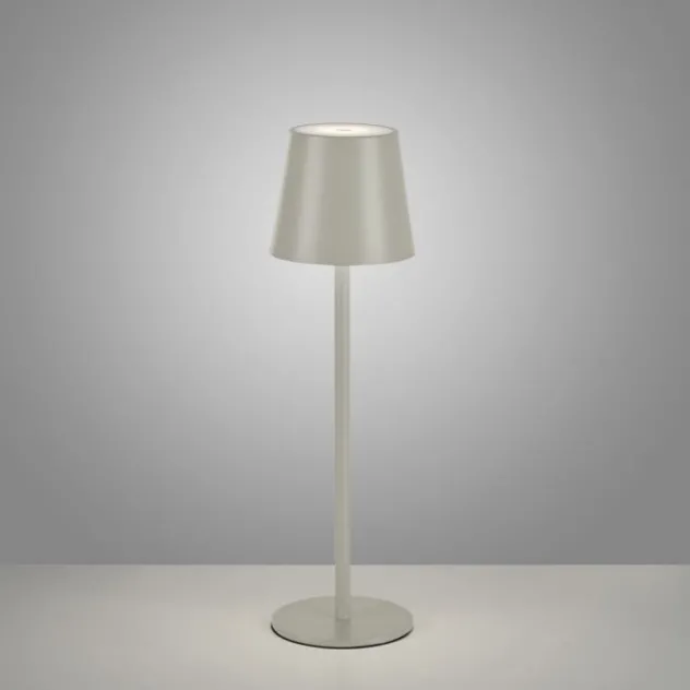 Akku Tischleuchte , beige/greige Indoor, Outdoor, Camping