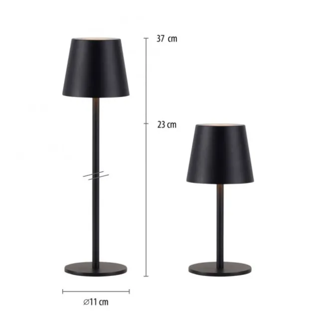 Akku Tischleuchte ,schwarz, Indoor, Outdoor, Camping