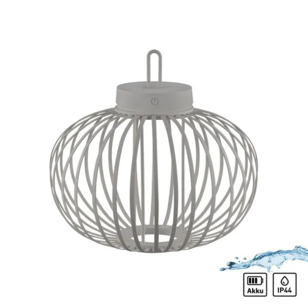JUST LIGHT Akku Leuchte Gabbia Tisch oder Pendelleuchte, weiß
