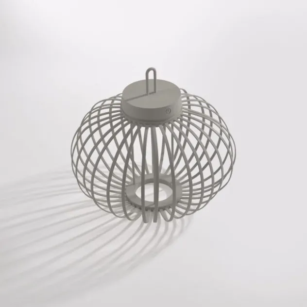 JUST LIGHT Akku Leuchte Gabbia Tisch oder Pendelleuchte, weiß