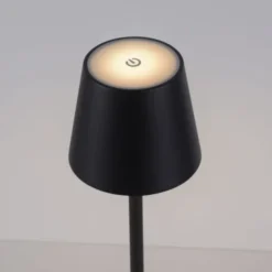 JUST LIGHT AKKU Tischleuchten-Set BURIA, 2er, schwarz