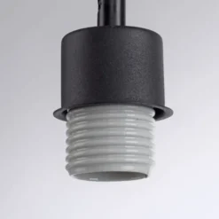 JUST LIGHT LED Pendelleuchte Echtholz GERDA TRIBU 1-flammig Stoffschirm Landhaus