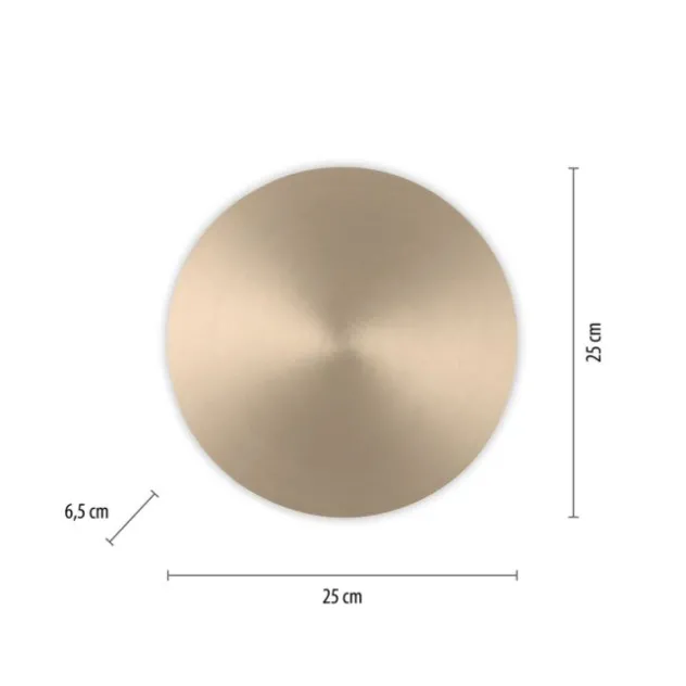LED Akkuleuchte AKKU 25cm messing matt Timerfunktion USB dimmbar