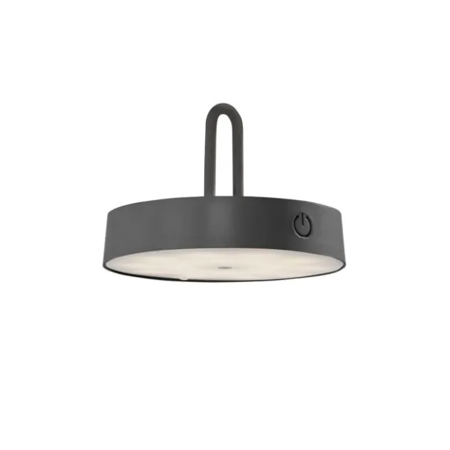 LED Akku Wandleuchte schwarz dimmbar per Touch IP44 Memoryfunktion