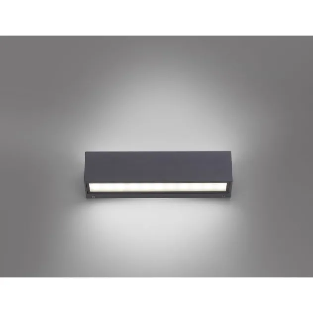 LED Außenwandleuchte, anthrazitfarben, spritzwassergeschützt, warmweiß