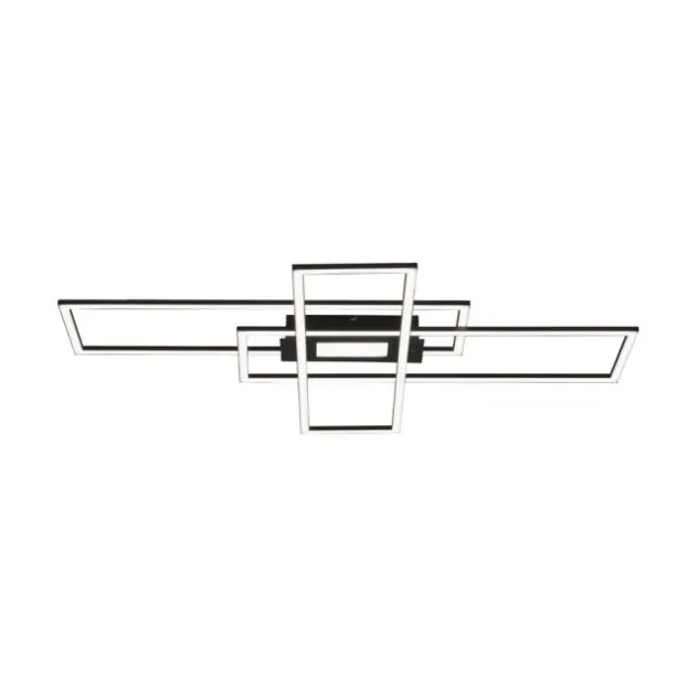 LED Deckenlampe schwarz 99x29cm rechteckig dimmbar Downlight+Sidelight