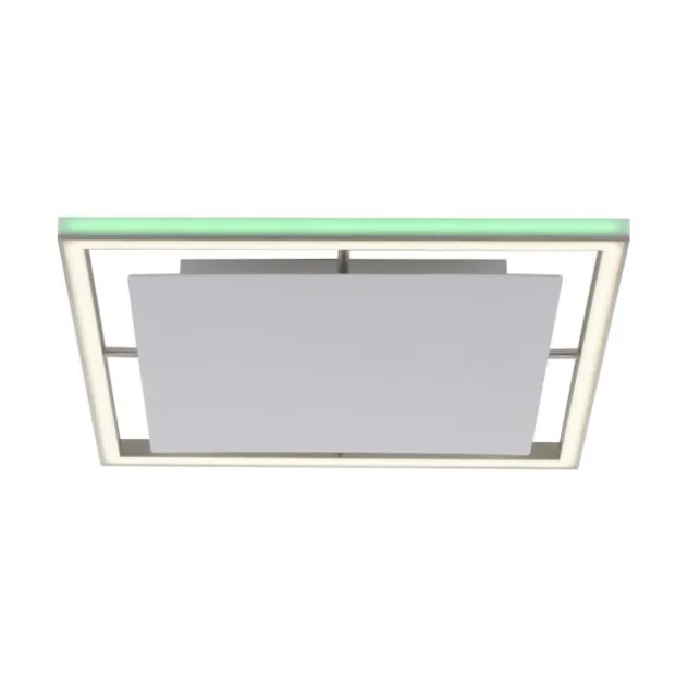 LED-Deckenleuchte, alufarben, Fernbedienung, RGB, CCT, Memory