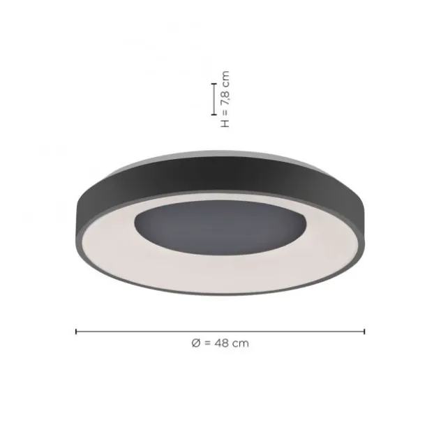 LED Deckenleuchte 50cm, dimmbar, Serienschaltung, CCT, blendfrei