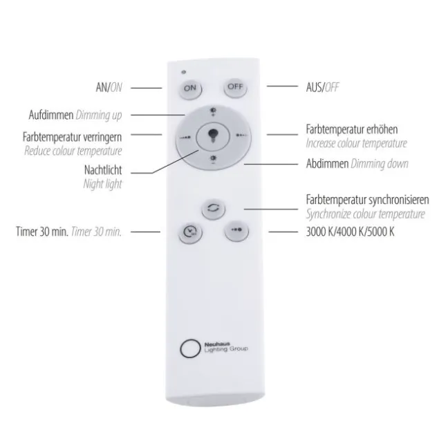 LED Deckenleuchte Ø59cm rund Sternenhimmel Farbwechsel CCT Memoryfunktion