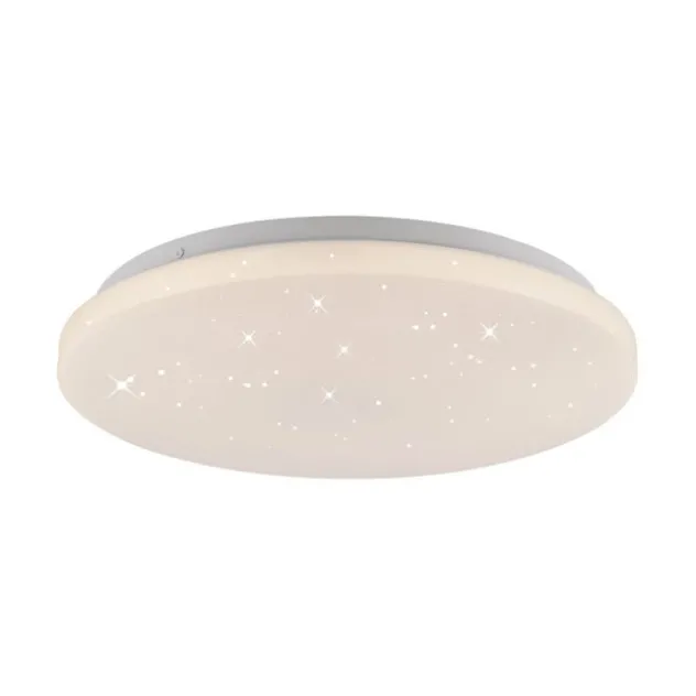 LED Deckenleuchte D=34cm weiß Sternenhimmel zeitloses Design warmweiß