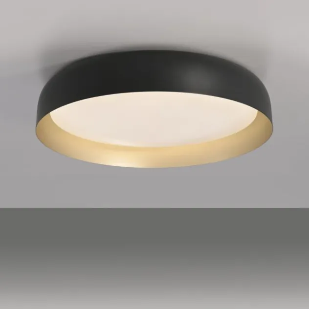 LED Deckenleuchte D=57 schwarz gold dimmbar per Fernbedienung CCT