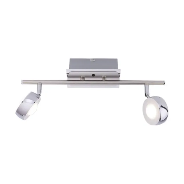 LED-Deckenleuchte, 2 flexible Leuchtspots, inkl. Fernbedienung, dimmbar