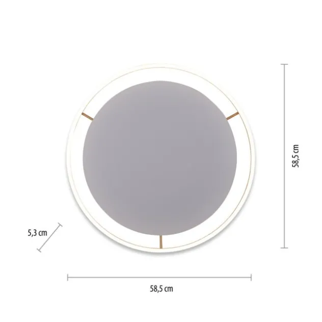 LED Deckenleuchte messing matt rund Ø60cm dimmbar Switchmo warmweiß