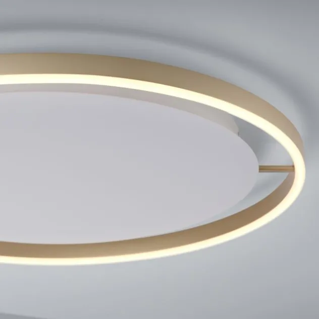 LED Deckenleuchte messing matt rund Ø60cm dimmbar Switchmo warmweiß