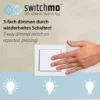 LED Deckenleuchte rund Switchmo schwarz 3 Stufen Dimmung modern