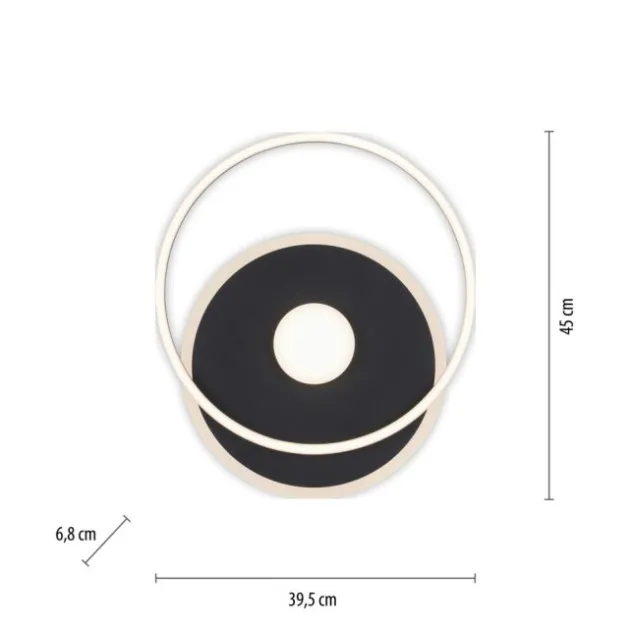 LED Deckenleuchte rund Switchmo schwarz 3 Stufen Dimmung modern