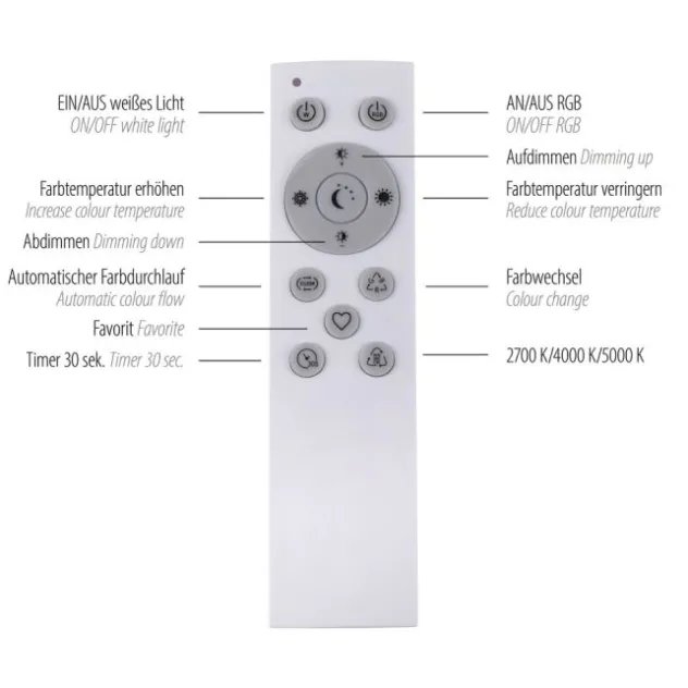 LED Deckenleuchte schwarz RGB Memoryfunktion CCT dimmbar steuerbar
