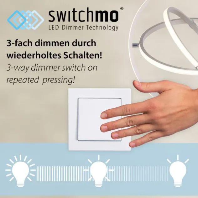 LED Deckenleuchte schwarz Switchmo Technik längliche Rahmen schwarz flach