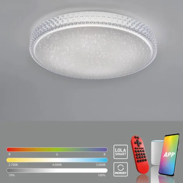 LED-Deckenleuchte, Smart Home, Lichtfarbsteuerung, Farbwechsel, dimmbar
