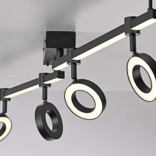 LED Deckenleuchte Smarthome schwarz dimmbar Fernbedienung App