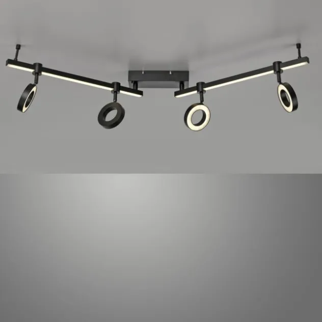 LED Deckenleuchte Smarthome schwarz dimmbar Fernbedienung App