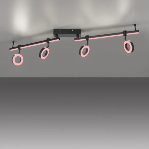 LED Deckenleuchte Smarthome schwarz dimmbar Fernbedienung App