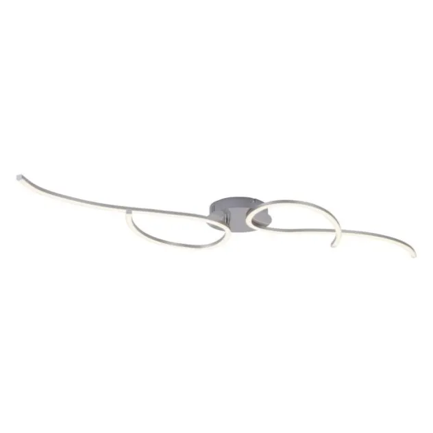 LED Deckenleuchte, stahlfarben, linear, inkl. Dimmfunktion, energiesparend