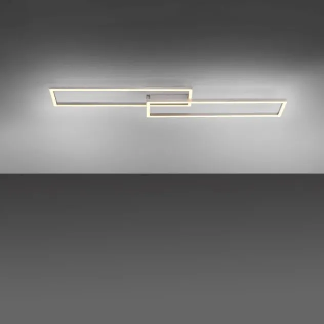 LED Deckenleuchte, stahlfarben, dimmbar, drehbar, warmweiß