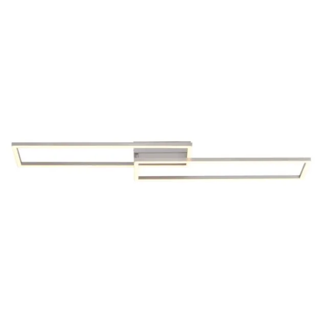 LED Deckenleuchte, stahlfarben, dimmbar, drehbar, warmweiß