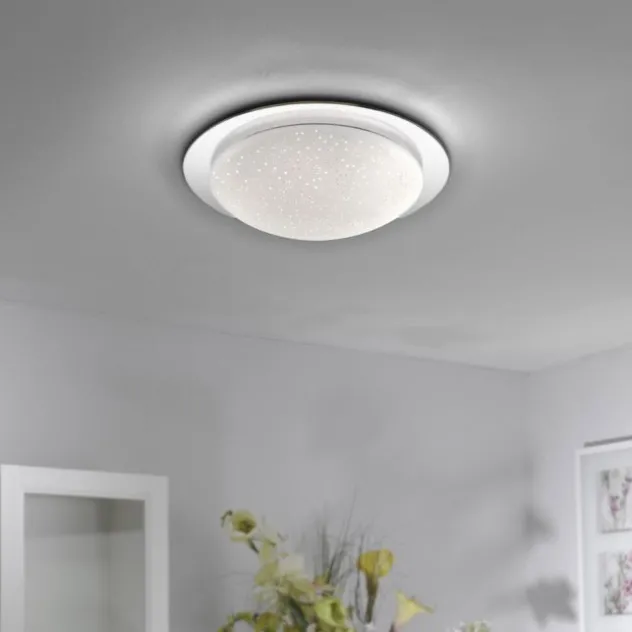 LED-Deckenleuchte, Sternenhimmeloptik, Lichtfarbsteuerung, dimmbar, modern
