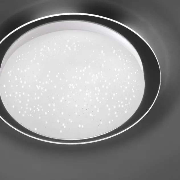 LED-Deckenleuchte, Sternenhimmeloptik, Lichtfarbsteuerung, dimmbar, modern