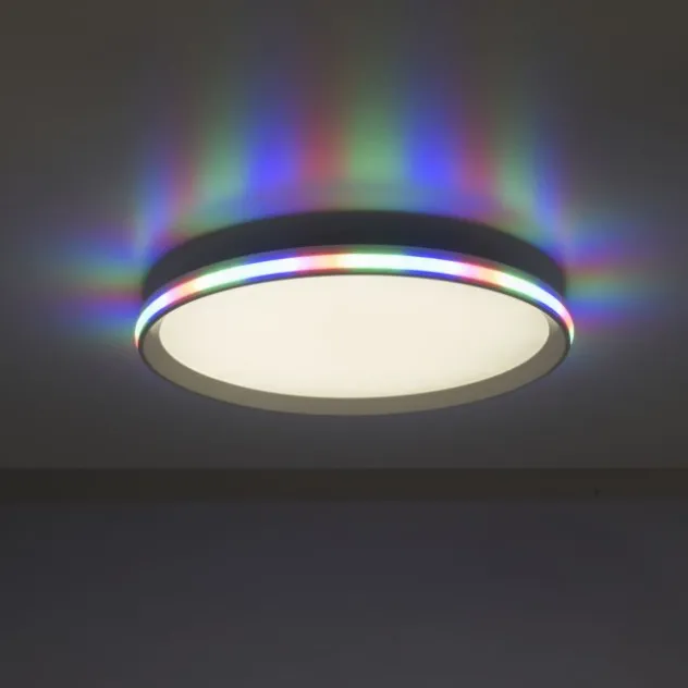 LED-Deckenleuchte, weiß, CCT, RGB, Fernbedienung, dimmbar