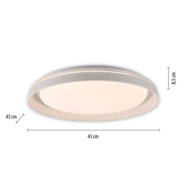 LED Deckenleuchte weiß dimmbar schlichtes zeitloses Design