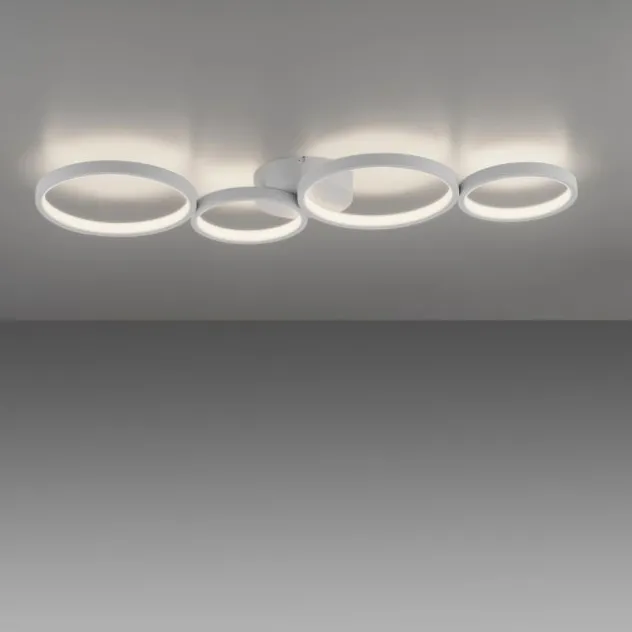 LED Deckenleuchte weiß rund 3 Stufen Dimmer moderne Wohnlampe