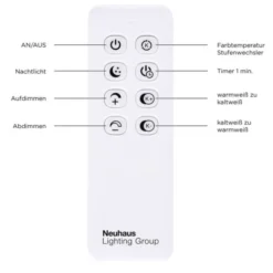 LED-Deckenleuchte, 50,4x42cm, Fernbedienung, dimmbar, Holzdekor,