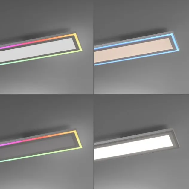 LED Deckenleuchte 100x18cm weiss flach Rainbow RGB Alleskönner