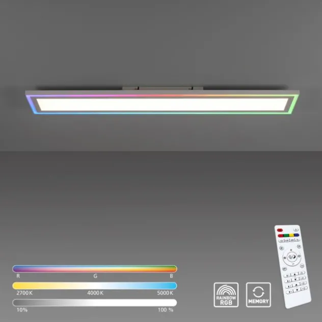 LED Deckenleuchte 100x18cm weiss flach Rainbow RGB Alleskönner