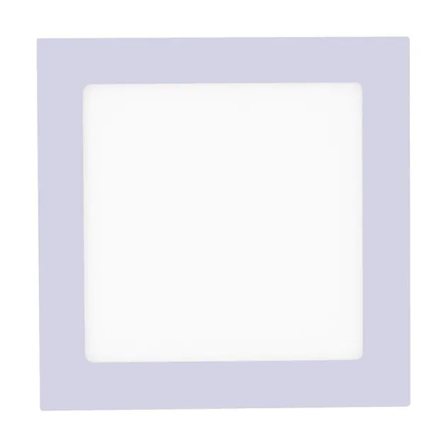 LED-Einbauleuchte, silber, 17x17cm, quadratisch, dimmbar, blendfrei