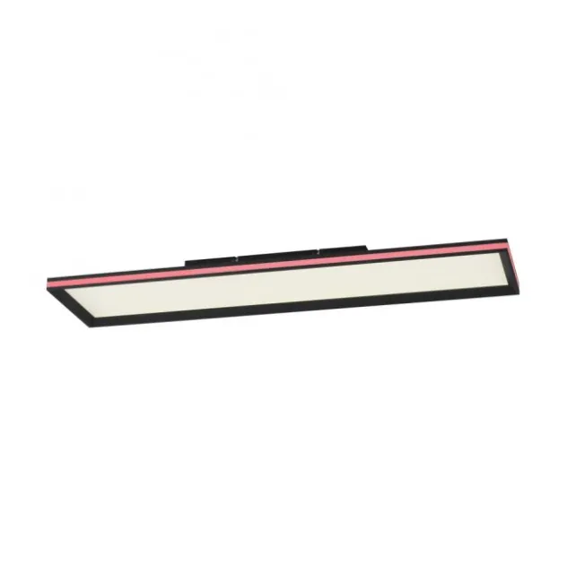 LED Panel, Deckenleuchte, flach,dimmbar, schwarz, mit RGB Laufbandumrandung