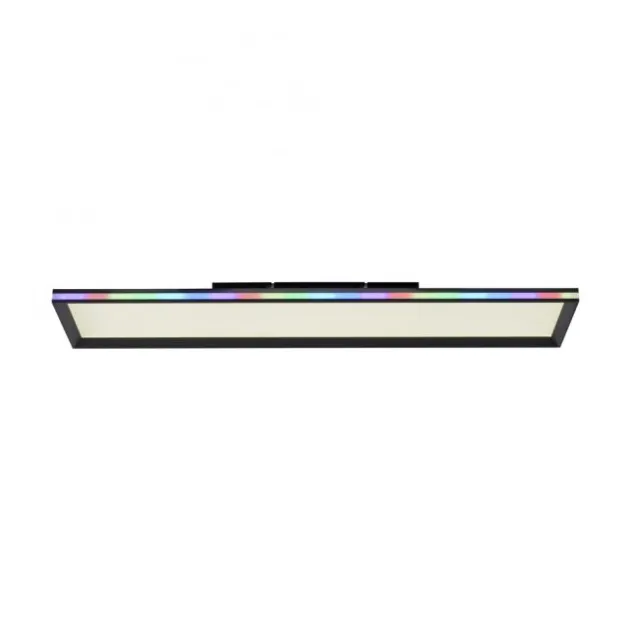 LED Panel, Deckenleuchte, flach,dimmbar, schwarz, mit RGB Laufbandumrandung