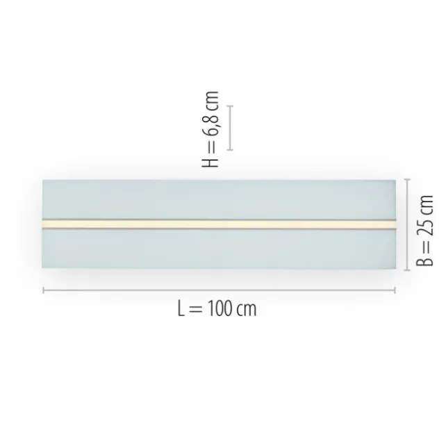 LED Panel, Deckenleuchte, 100x25cm, modern, Fernbedienung