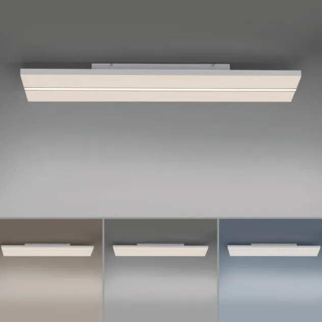 LED Panel, Deckenleuchte, 100x25cm, modern, Fernbedienung