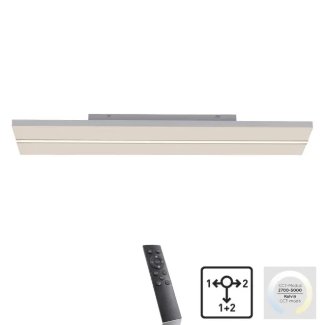 LED Panel, Deckenleuchte, 100x25cm, modern, Fernbedienung