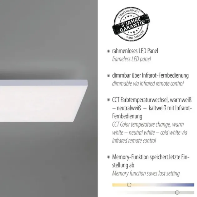 LED-Panel, rahmenlos, 100x25cm, weiß, ultraflach, CCT, rechteckig