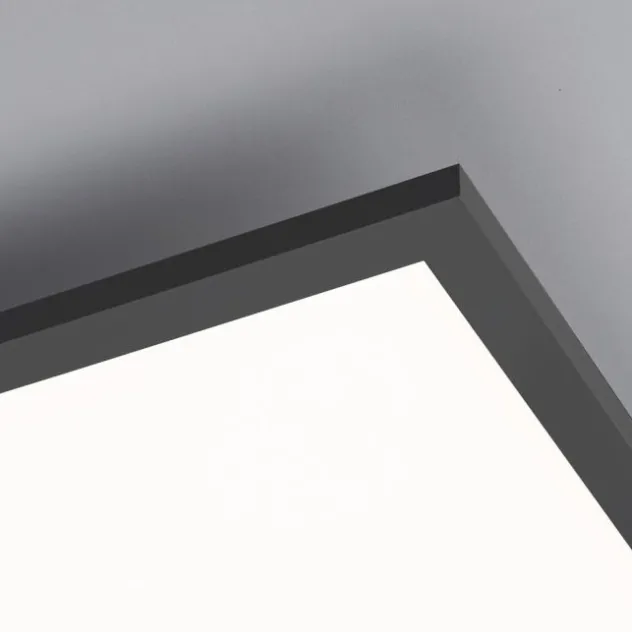 LED Panel, Rahmen schwarz, dimmbar, CCT Farbsteuerung, quadratisch, modern