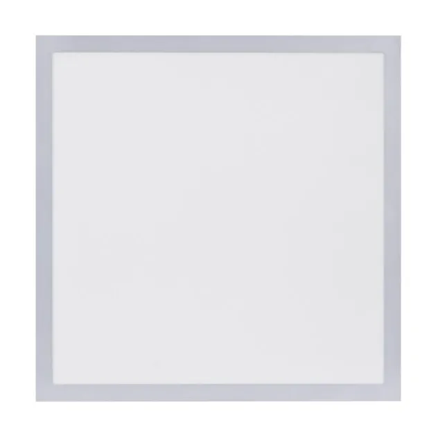 LED Panel Rahmen silberfarbig, 45,5x45,5cm, Fernbedienung, platzsparend