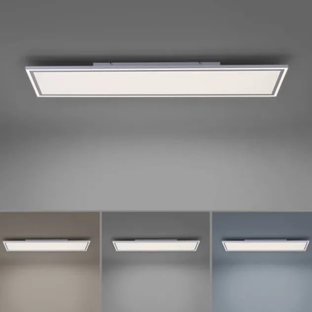 LED Panel, weiß, 121x31cm, Serienschalter, dimmbar, blendfrei