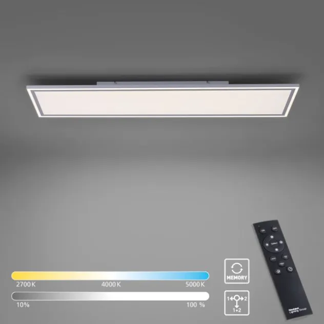 LED Panel, weiß, 121x31cm, Serienschalter, dimmbar, blendfrei