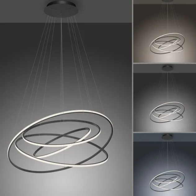 LED Pendelleuchte anthrazit dimmbar CCT Memoryfunktion höhenverstellbar